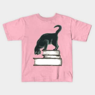 The Literary Cat Kids T-Shirt